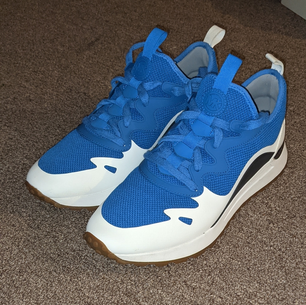 Michael Kors Blue and White Athletic Shoes